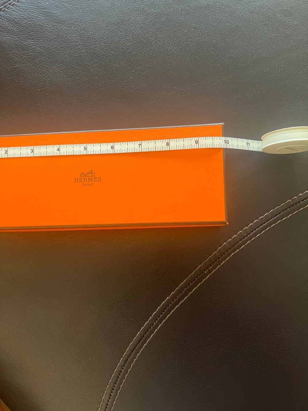Hermès Orange Box with Beige Herringbone Dust Bags - Picture 5 of 6